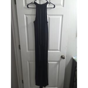 Express One Eleven Women's Black High Low Maxi Dress Short In Front Lace Up Med